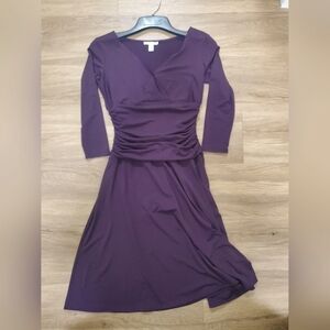 3/4 Sleeve Dress with Ruching